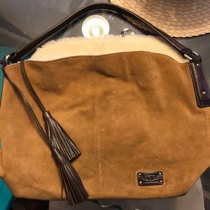 UGG suede/leather and sheep skin purse.